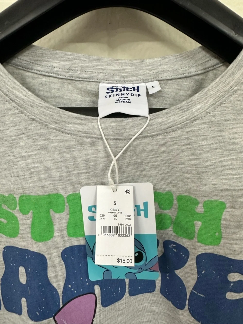 Women’s Disney Stitch Market Grey Tee - skinny dip London - Picture 3 of 6